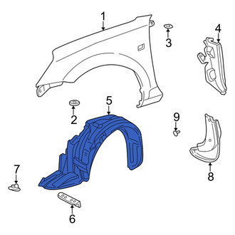 Toyota OE - Front Left Fender Splash Shield