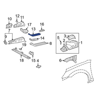 Toyota OE - Front Left Upper Inner Frame Side Member Reinforcement