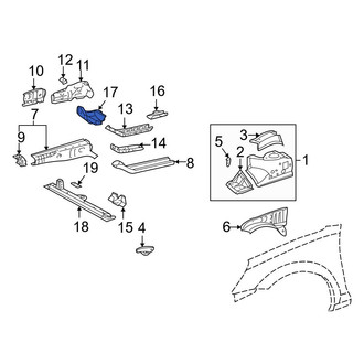 Toyota OE - Left Floor Pan Reinforcement