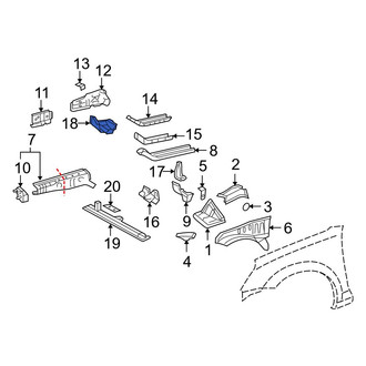 Toyota OE - Right Floor Pan Reinforcement