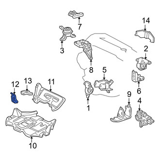 Toyota OE - Powertrain Skid Plate Bracket