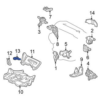 Toyota OE - Powertrain Skid Plate Bracket