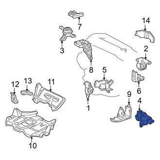 Toyota OE - Left Engine Mount