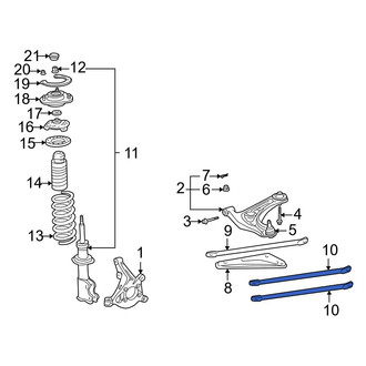 Toyota OE - Front Left Suspension Subframe Reinforcement Bracket