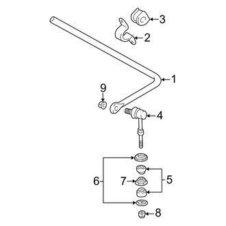 Toyota OE - Front Suspension - Stabilizer Bar & Components