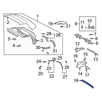 Toyota OE - Convertible Top Case Seal