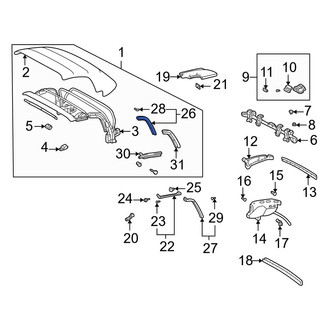 Toyota OE - Left Convertible Top Seal