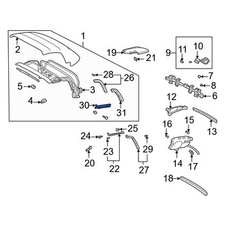 Toyota OE - Front Left Roof Drip Molding