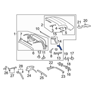 Toyota OE - Rear Left Roof Drip Molding