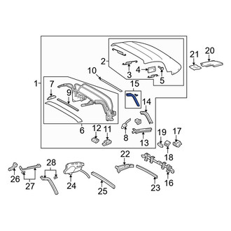 Toyota OE - Right Convertible Top Seal