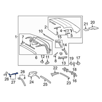 Toyota OE - Front Left Convertible Top Seal