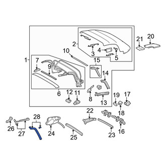 Toyota OE - Rear Left Convertible Top Seal