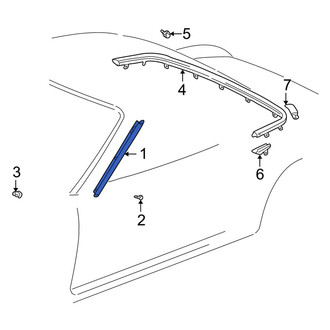 Toyota OE - Left Roof Drip Molding