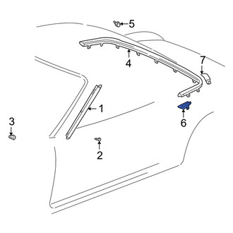 Toyota OE - Front Left Roof Molding Cap