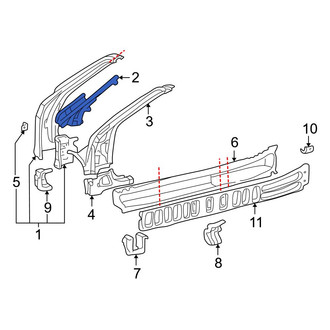 Toyota OE - Left Body A-Pillar Reinforcement