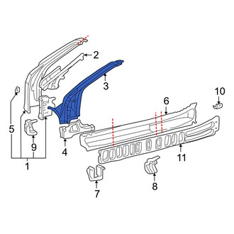 Toyota OE - Left Upper Inner Body A-Pillar