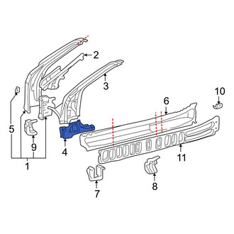 Toyota OE - Left Lower Inner Body A-Pillar
