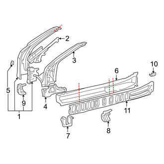Toyota OE - Pillars, Rocker & Floor - Hinge Pillar
