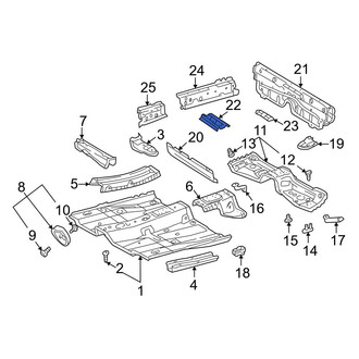 Toyota OE - Front Floor Side Rail Reinforcement