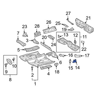 Toyota OE - Center Right Floor Pan Reinforcement