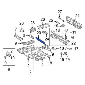 Toyota OE - Rear Floor Pan Crossmember