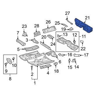 Toyota OE - Center Floor Pan Crossmember