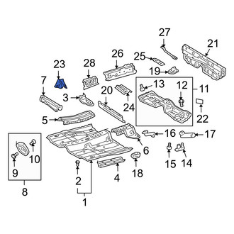 Toyota OE - Right Floor Side Rail Reinforcement