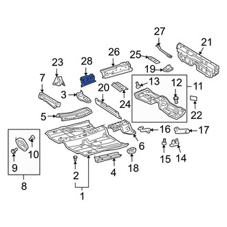 Toyota OE - Left Floor Side Rail Reinforcement