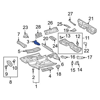 Toyota OE - Front Left Upper Floor Pan Reinforcement