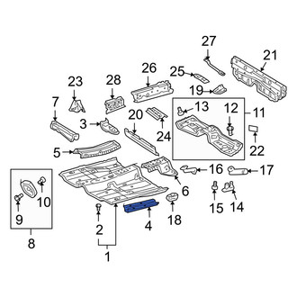 Toyota OE - Front Lower Floor Pan Reinforcement