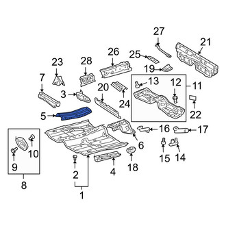 Toyota OE - Center Front Floor Side Rail