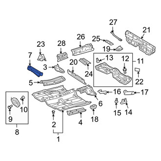 Toyota OE - Left Floor Pan Crossmember