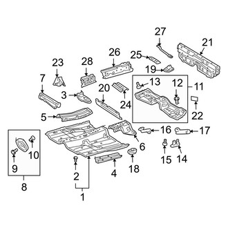 Toyota OE - Pillars, Rocker & Floor - Floor & Rails