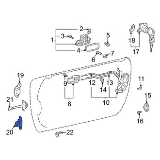 Toyota OE - Front Left Lower Door Hinge