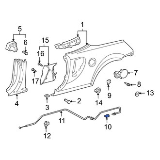 Toyota OE - Rear Fuel Door Latch