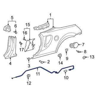 Toyota OE - Rear Fuel Filler Door Release Cable