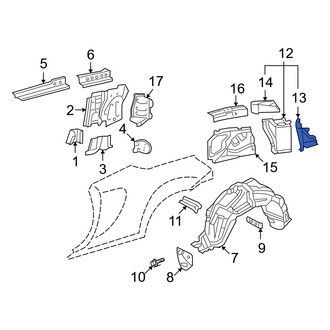Toyota OE - Left Inner Body C-Pillar