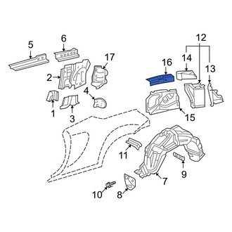 Toyota OE - Left Quarter Panel Reinforcement