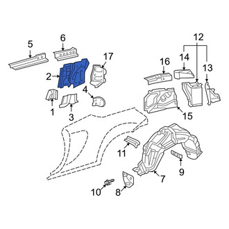 Toyota OE - Left Upper Body C-Pillar Reinforcement