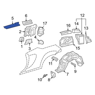 Toyota OE - Front Left Upper Quarter Panel Reinforcement