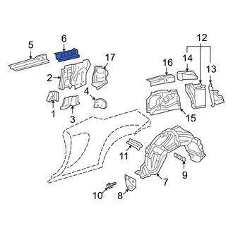 Toyota OE - Rear Left Upper Quarter Panel Reinforcement