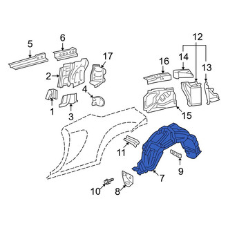 Toyota OE - Rear Left Wheel Housing Side Panel
