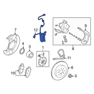 Toyota OE - Rear Left ABS Wheel Speed Sensor