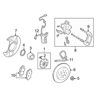 Toyota OE - Rear Suspension - Brake Components