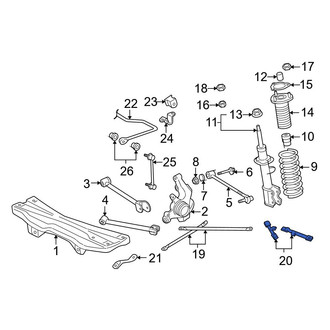 Toyota OE - Rear Left Lower Suspension Crossmember Reinforcement