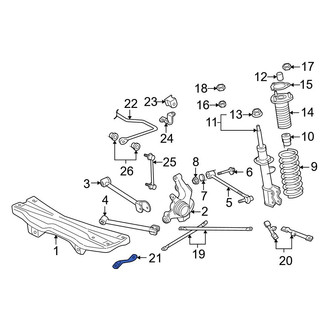 Toyota OE - Rear Center Left Suspension Crossmember Reinforcement