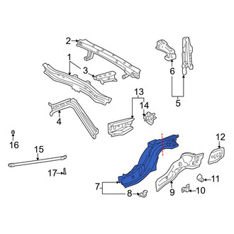 Toyota OE - Center Rear Floor Side Rail