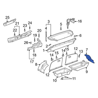 Toyota OE - Rear Right Trunk Trim Panel