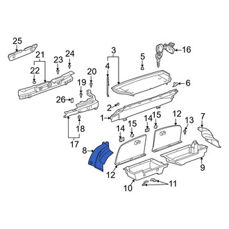 Toyota OE - Rear Left Trunk Trim Panel
