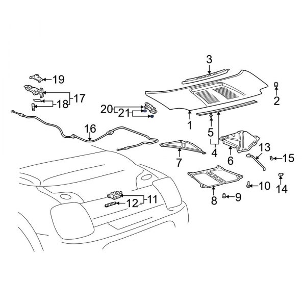 Deck Lid Hinge Seal